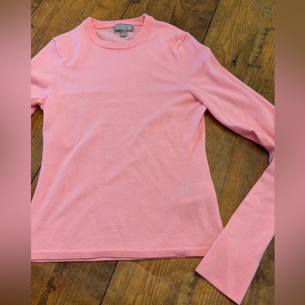 J. Crew Soft Pink Merino Wool Sweater